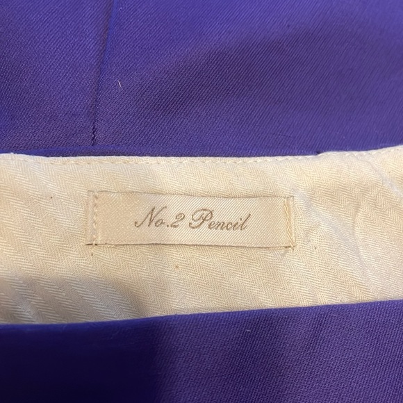 JCrew royal purple, classic no. 2 pencil skirt; back zip, Sz 6; style 59369 - Picture 7 of 9